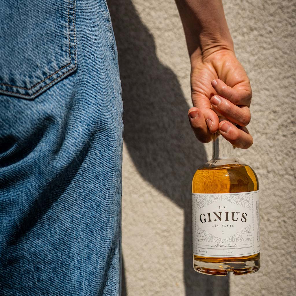 Bouteille de gin Pumpkin en arrière en cadeau
