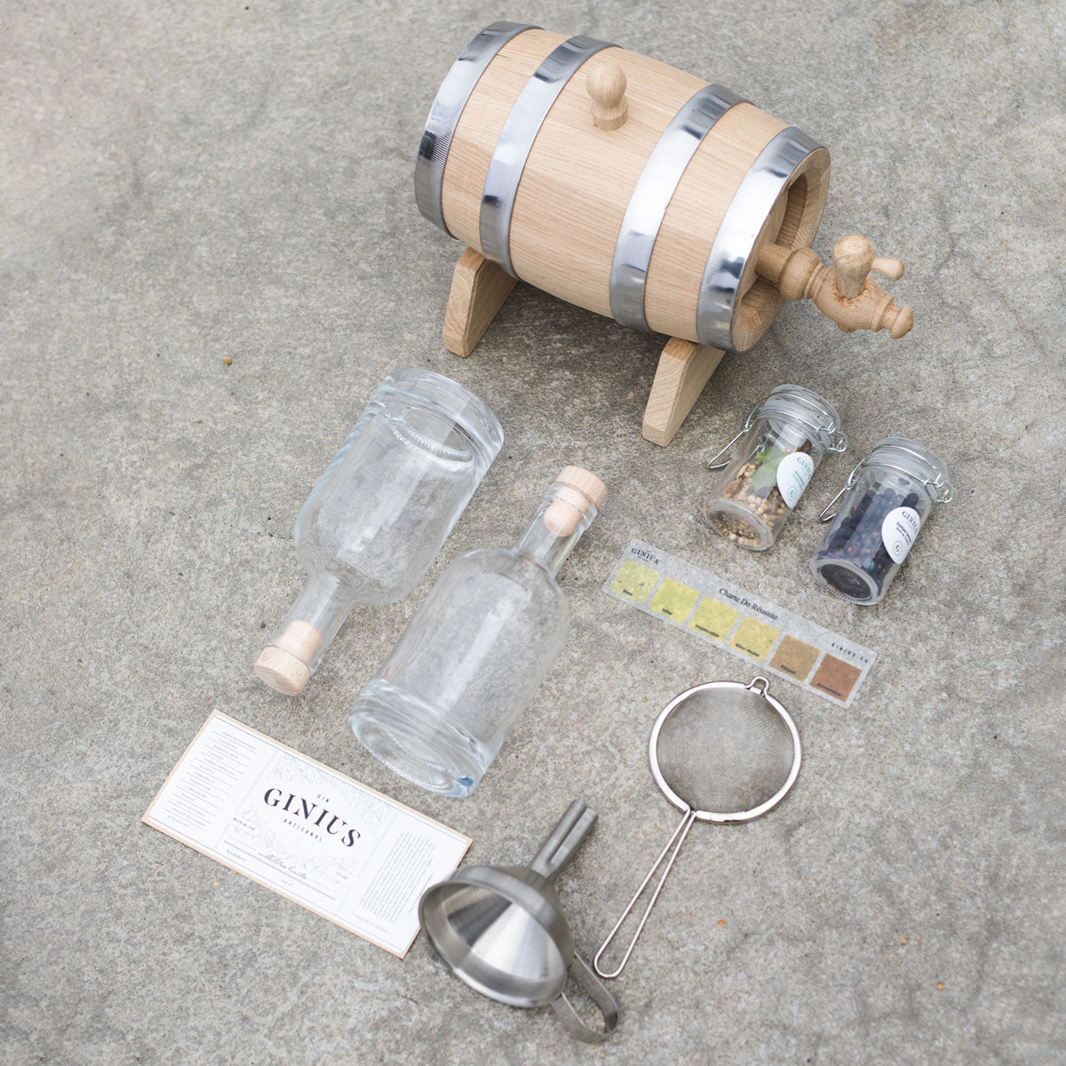 Kit de Gin maison avec barrique fut de chêne