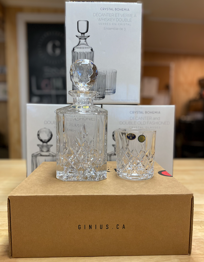 Bohemia Crystal Carafe + 2 OLD FASHIONED