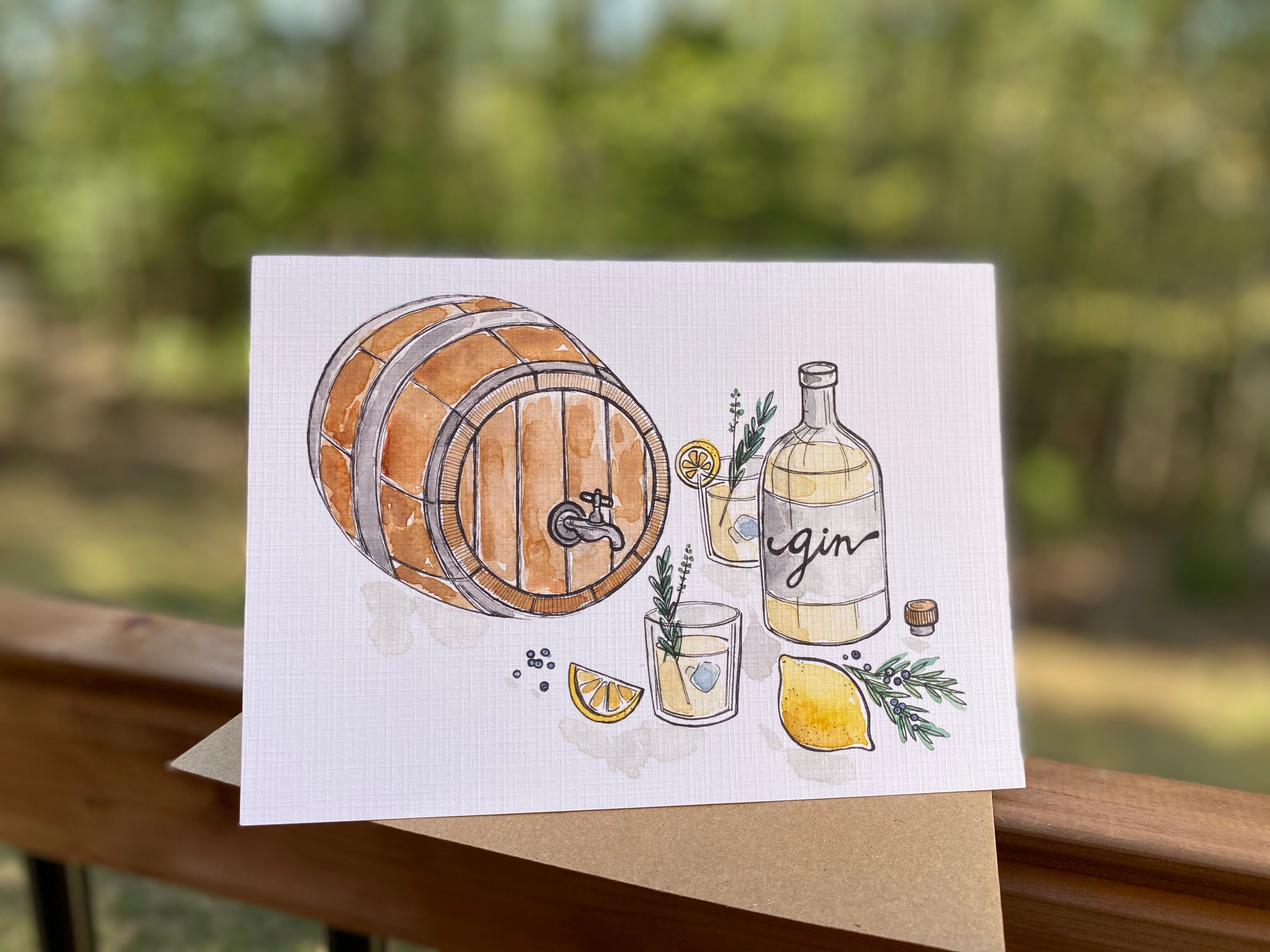 Watercolor greeting card