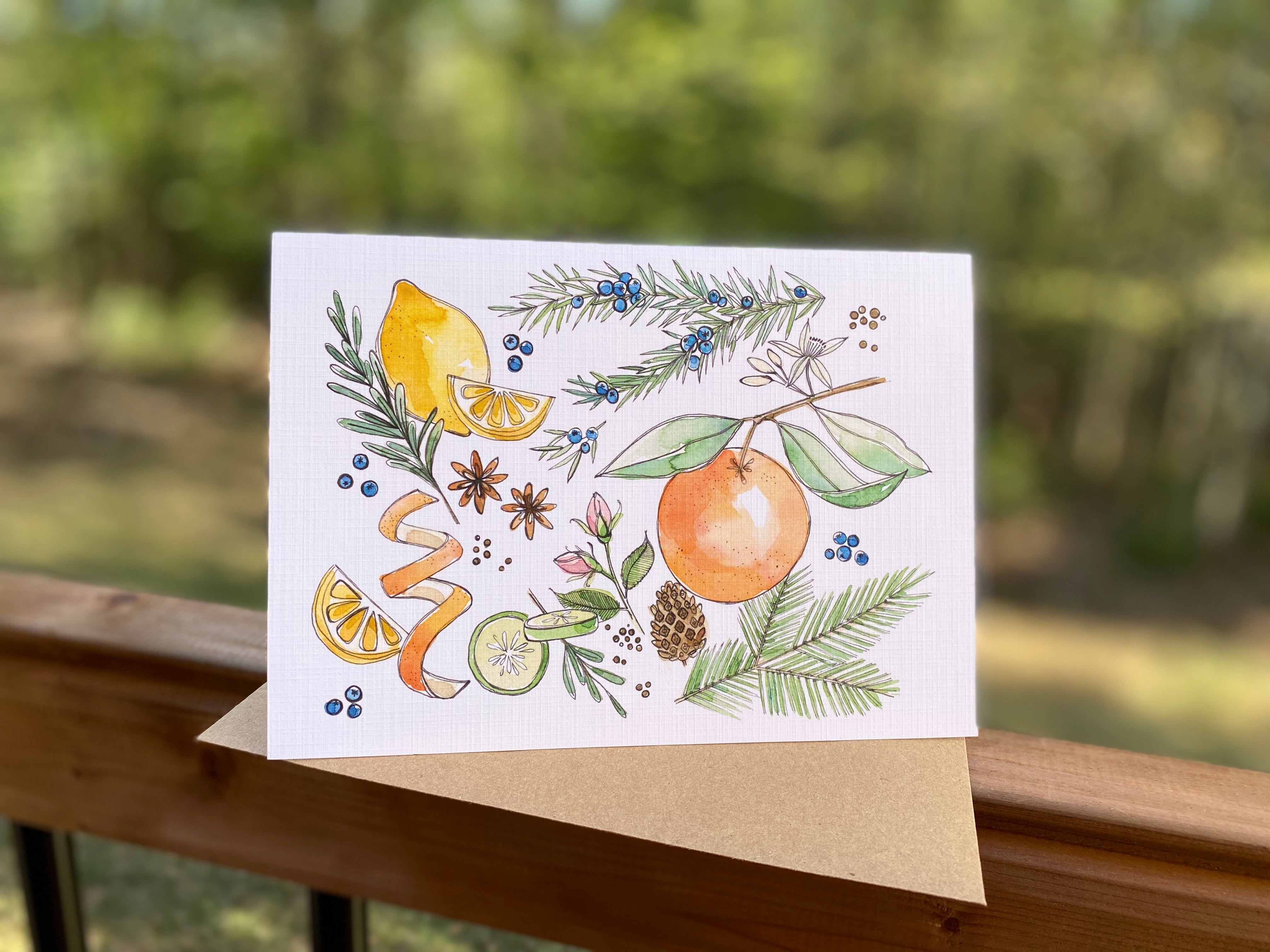 Watercolor greeting card