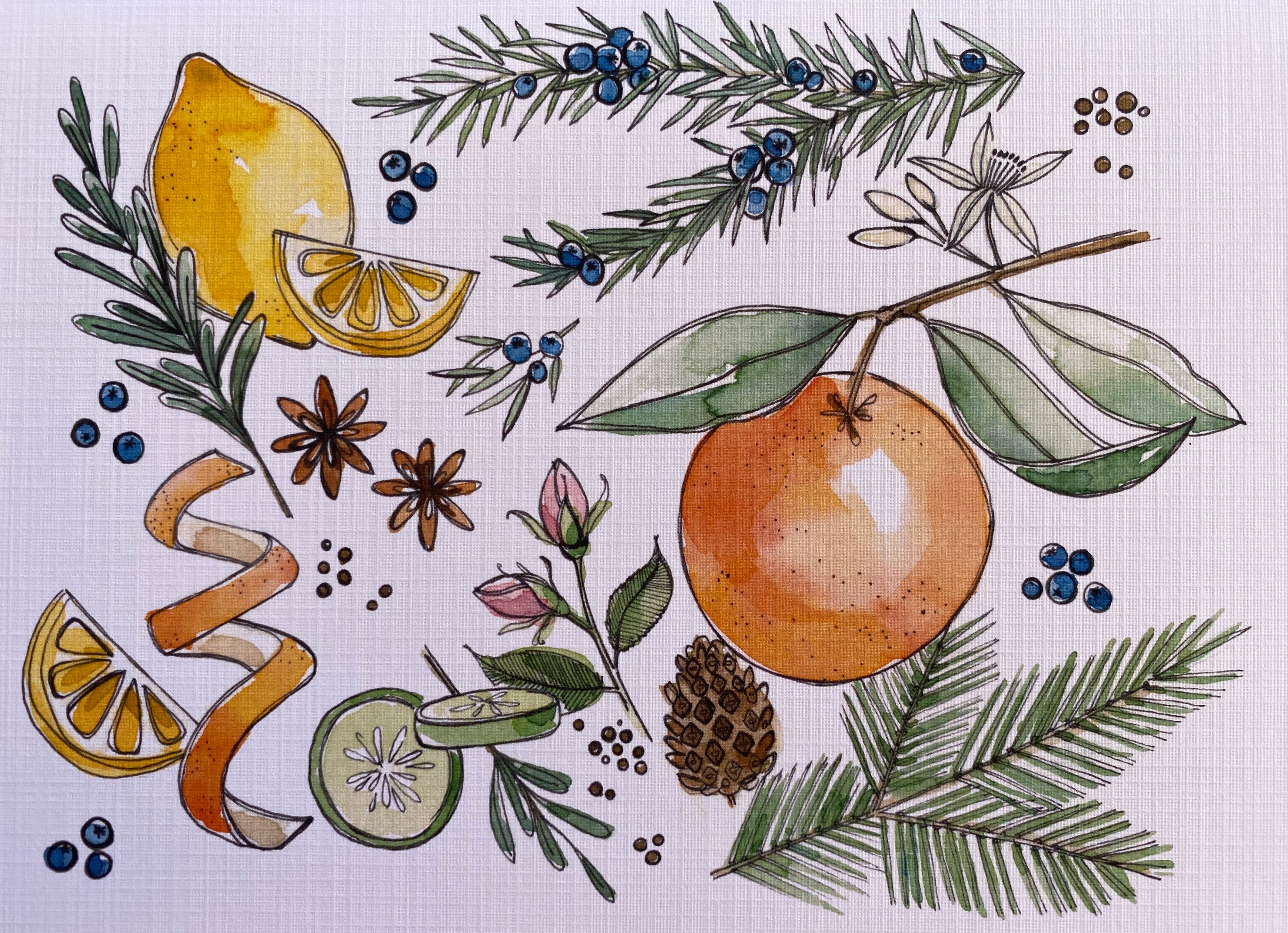 Watercolor greeting card