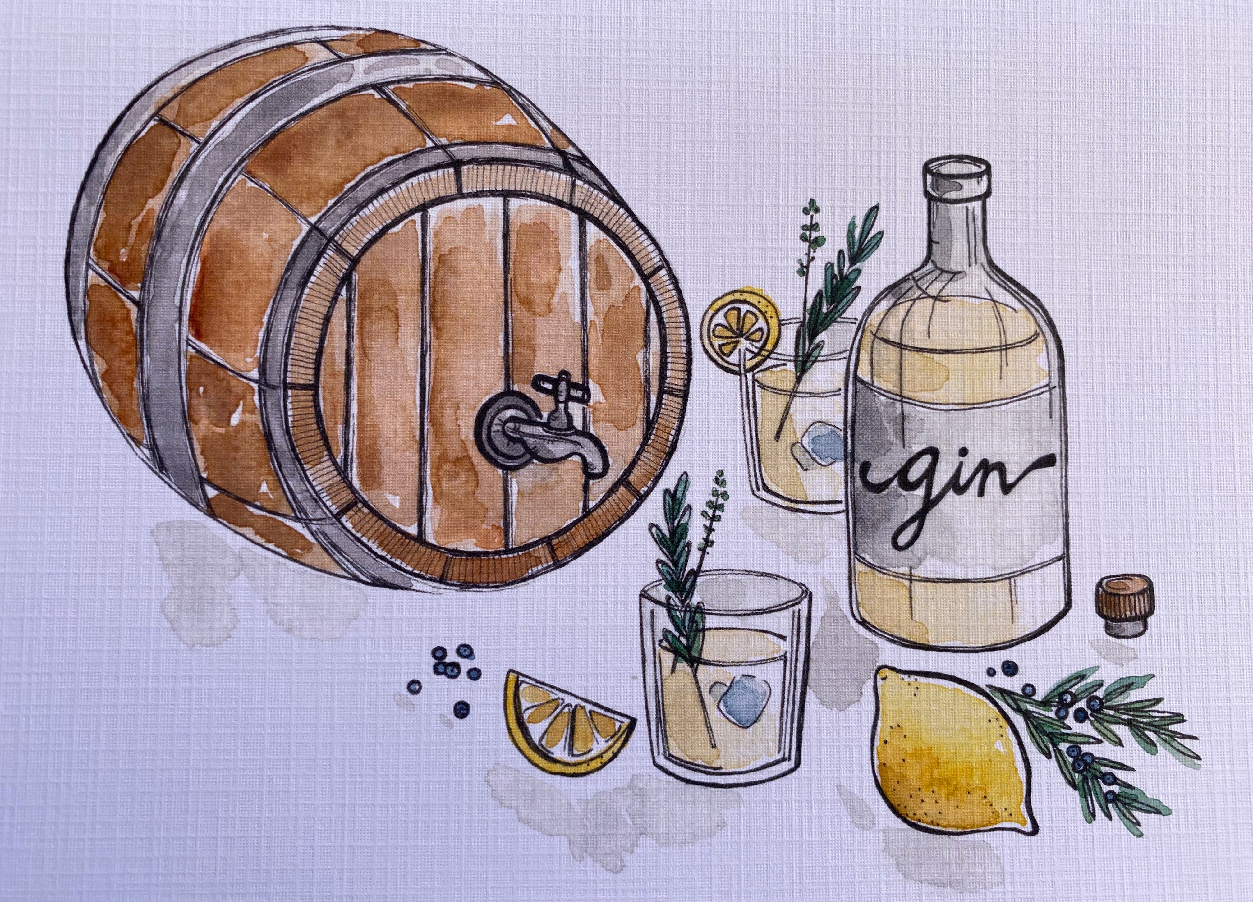 Watercolor greeting card