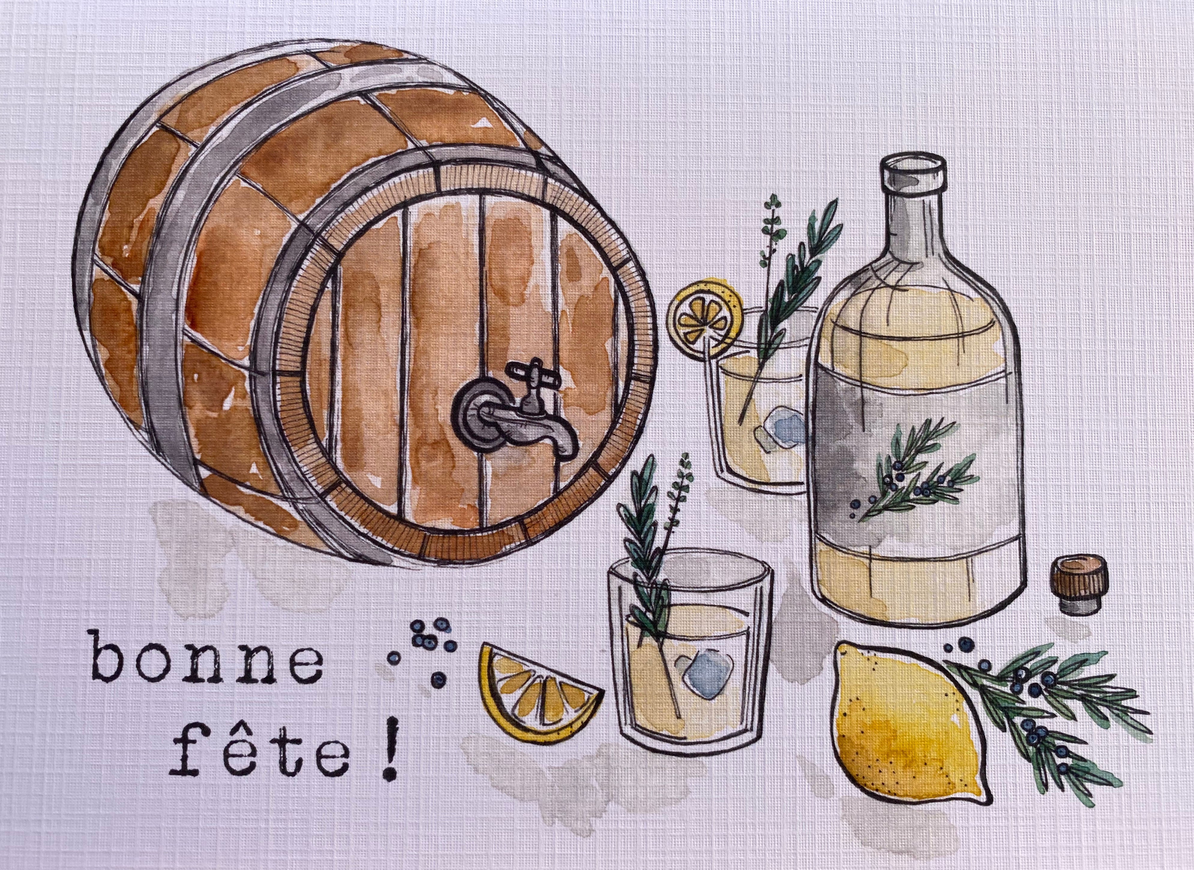 Watercolor greeting card