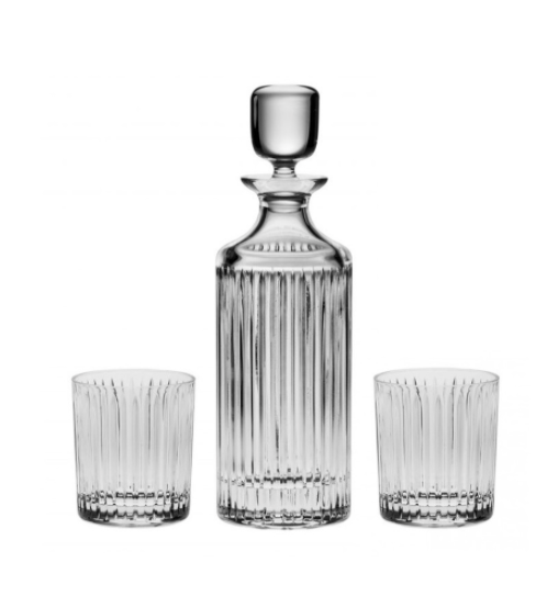 Bohemia Crystal, Set of Two 33.8 Oz. Crystal Decanters Lovers, 11 H Whisky  Brandy Scotch Cognac Carafes with Stopper, Wedding Gift Drinkware Decanter,  2-Piece 