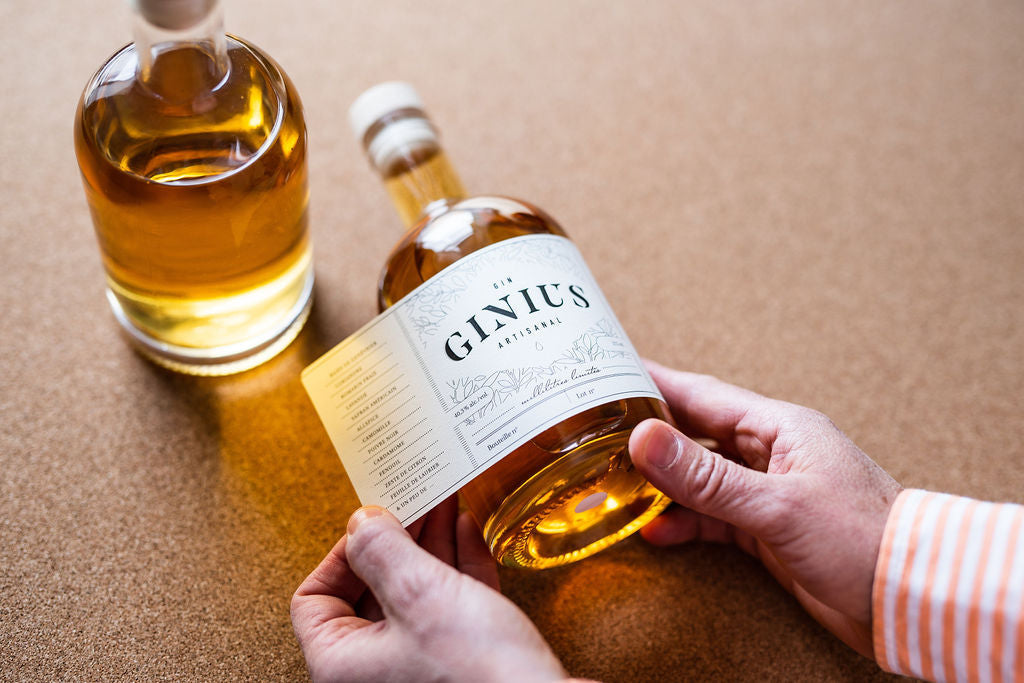 Bouteille de gin maison