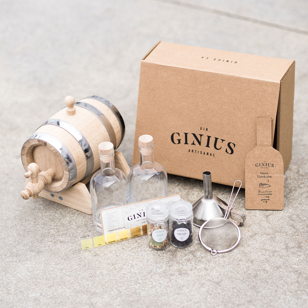 Kit de Gin maison avec barrique fut de chêne